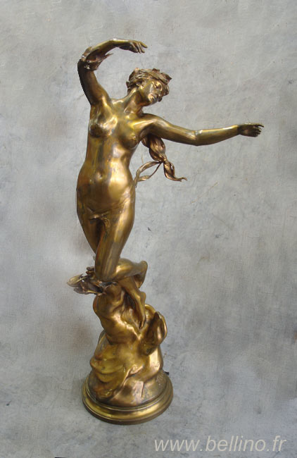 Le départ des hirondelles de Felix Charpentier en bronze doré Le bronze doré de Felix Charpentier