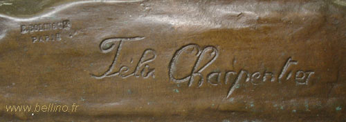 Signature des bronzes de Felix Charpentier Signature de Felix Charpentier