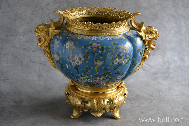 Cache pot chinois après restauration