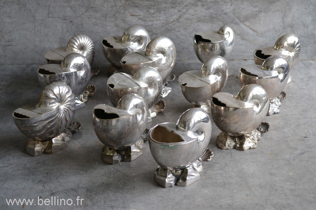 La collection de sucriers nautiles avant argenture