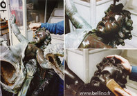 Patine d'une statue